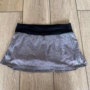 Lululemon Athletica Gray and Black Tennis Skirt